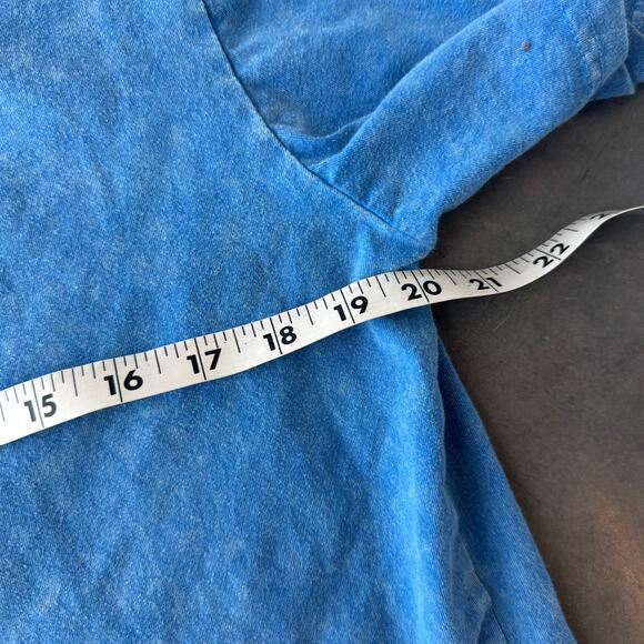 Vintage Y2k Metallica Rock Band Blue Skull Graphic Crop Tee Large - Picture 4 of 5